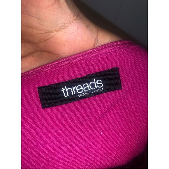 Threads - Saks Fifth Avenue, HUGE Pink Woven Rope Beach Bag - Picture 7 of 10